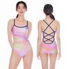 TS SPORTS Women'S Indoor Swimwear Double Crossbody One-Piece M Cotton Candy