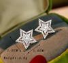 Cute Korean Earrings Love Heart Bling Crystal Stone Rose Gold Stud Earrings for Women Korean Jewelry Gift