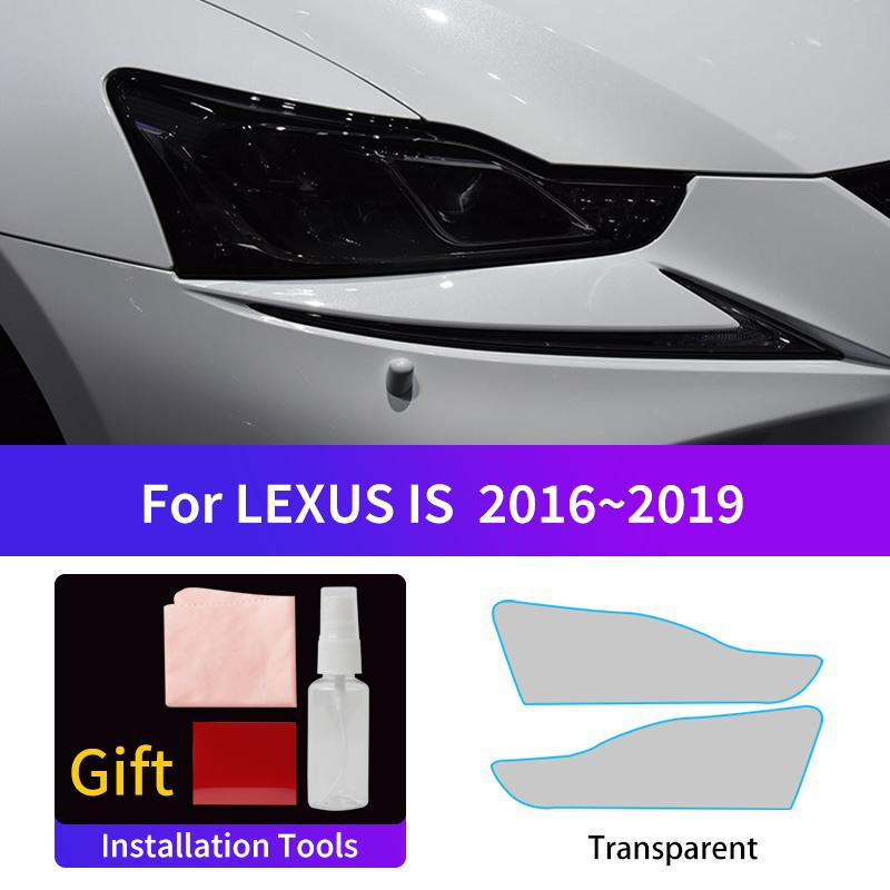 Suitable For LEXUS IS LX RC GS 2016-2019 HD Car Headlight Protective Film Vinyl Transparent Black TPU Sticker Auto Headlamp Film
