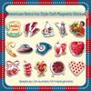 20-Piece Retro American Style Magnetic Stickers for Decor and DIY