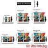 2D Flat Printing 2pcs Curtain Electric Guitar Drum Set Digital Printed Polyester Drapes Festive Wall Decor Use for Photo Booths