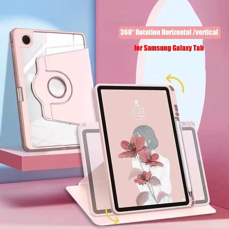 Acryl-Ledertasche für Samsung Galaxy Tab S9 Plus Cover S7 FE S8 Plus S7 Plus 12,4 S9 S8 S7 11 S6 Lite 2022 10,4 A8 10,5 Tablet-Abdeckung