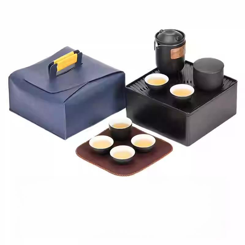 Portable Travel Tea Set Small Set Gift Carry-on Outdoor Tour Kung Fu Brewing Tea Cup Ware Single Camping Fast Guest Cups