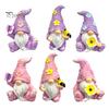 Dekorative Figuren für Balkon Veranda Halloween Wichtel Harzstatue, Frühling Schmetterling Vogel Blumen Gartenstatuen Außen Deko Figur Terrasse,