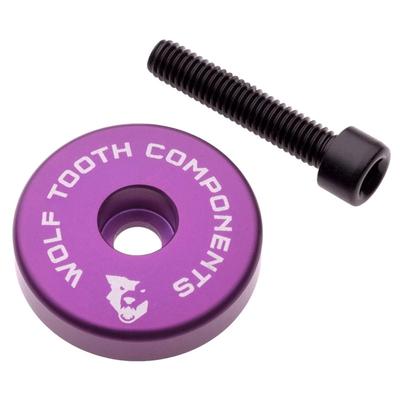 WOLFTOOTH Stem Cap Ultraviolet Purple Stem Cap with 5mm Spacer (5mm)
