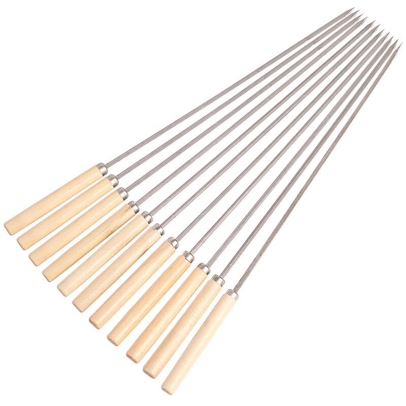 SMVP 304 Stainless Steel BBQ Skewers with Wooden Handle