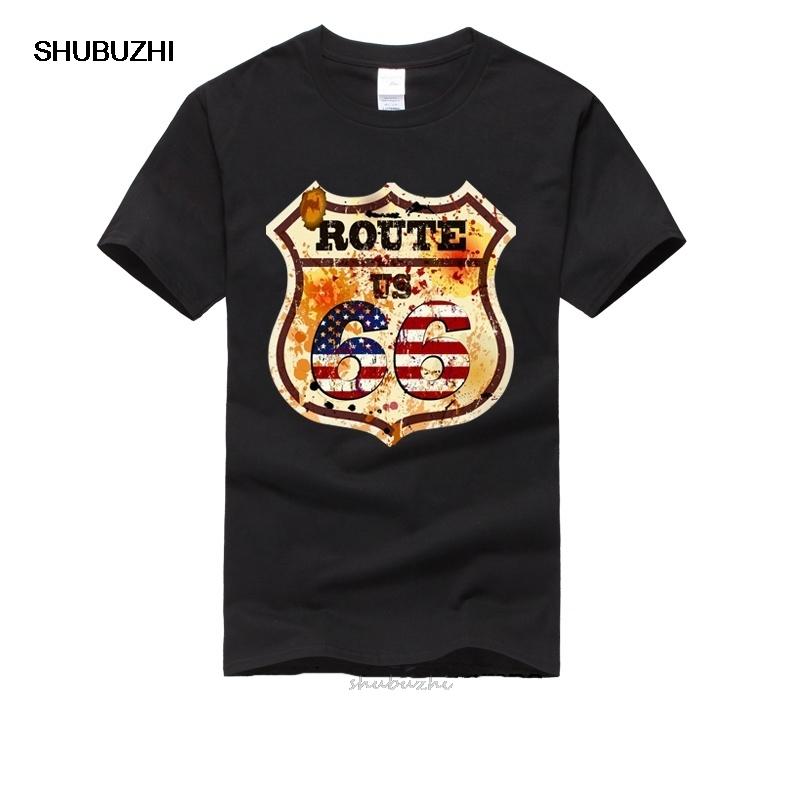 

Funny Men t shirt white tshirt tshirts Black tee Route 66 TShirt High Quality Round Neck Short Sleeve SizeXSXXL 4XL