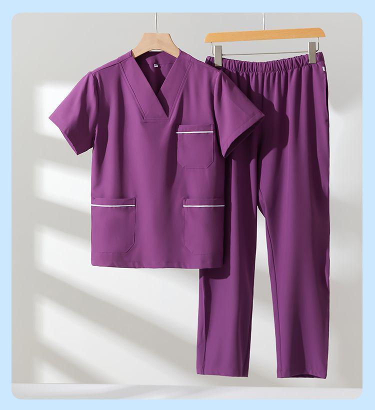 Ledinio šilko antistatinis šveitimo kostiumas odontologams ir gyvūnų gydytojams