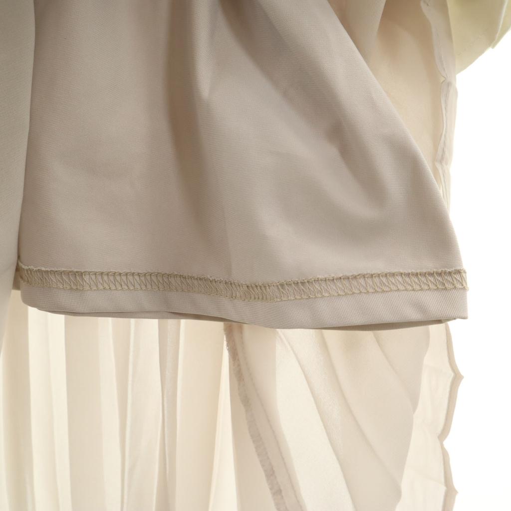 SNIDEL Long sleeve Sporty Pleated combination Long dress F white Women Used