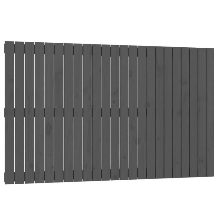VidaXL Tête de lit murale Gris 147x3x90 cm Bois massif de pin 824895