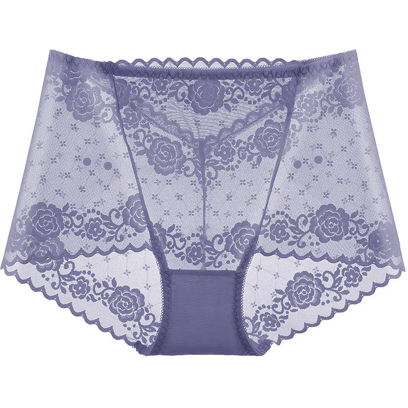Sexy Women Underwear Lace Mesh Briefs Pure Cotton Crotch Tange Thong Women Lace Panties Underpants