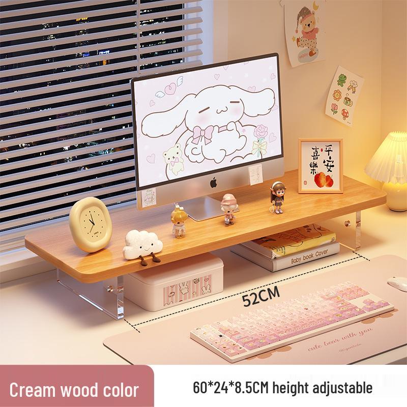 Monitor Riser and Keyboard Tray Combo Stand