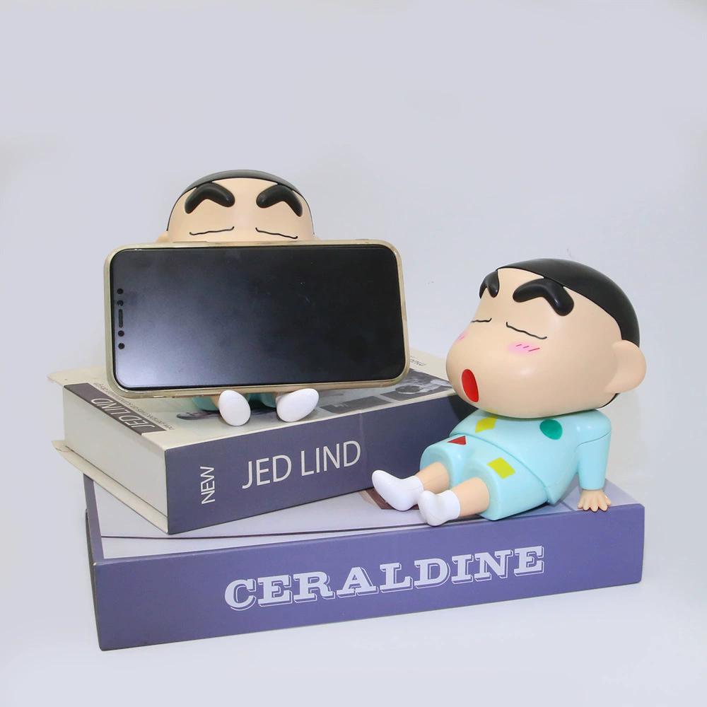 Kawaii Crayon Shin-Chan Phone Holder Desktop Ornaments Anime Figure Phone Support Mini Gk Collection Decoration Toys Girls Gifts