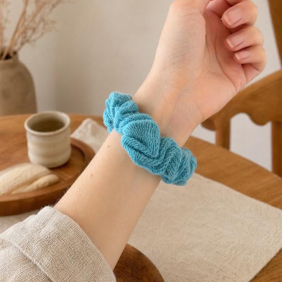 Women Hair Tie, Durable Wool Material Hair Rope, Pure Color Knitted Hair Band, Versatile Ponytail Holder Hair Accessory