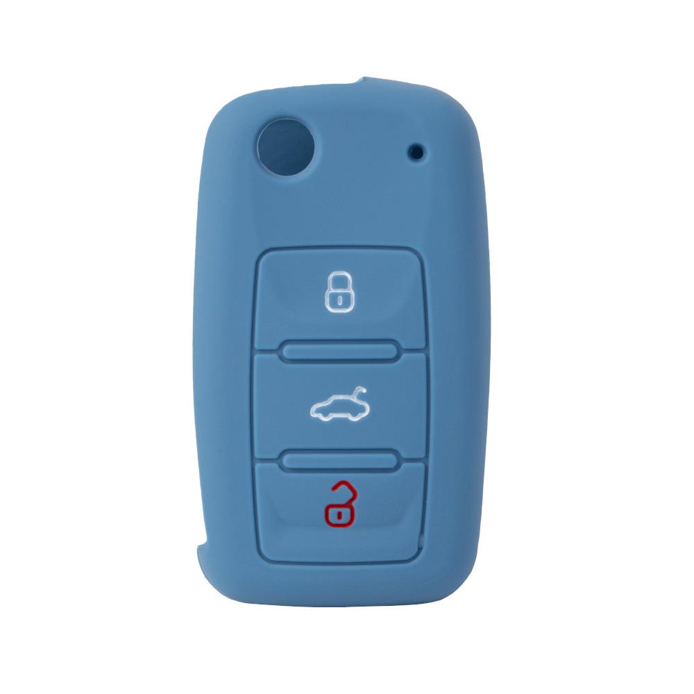 Suitable for Volkswagen Bora Santana Golf Car Silicone Key Cover Soft Rubber Key Bag Remote Control Protective Cover