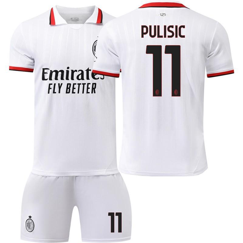 2526AC Away Football Uniform No. 9 Giroud 10 Leo Milan 11 Pulisic Jersey Set