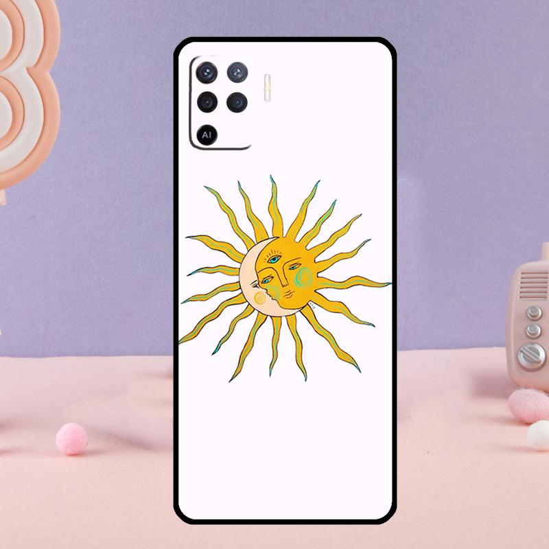 Sun Moon Art Phone Case For Oppo A38 A18 A58 A78 A98 A79 A40 A60 A80 A16 A76 A96 A15 A74 A94 A54 A77 A17