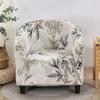Pastoral Style Club Chair Cover Stretch Armchair Sofa Covers Spandex Tub Single Sofa Slipcovers for Coffee Bar Counter Home