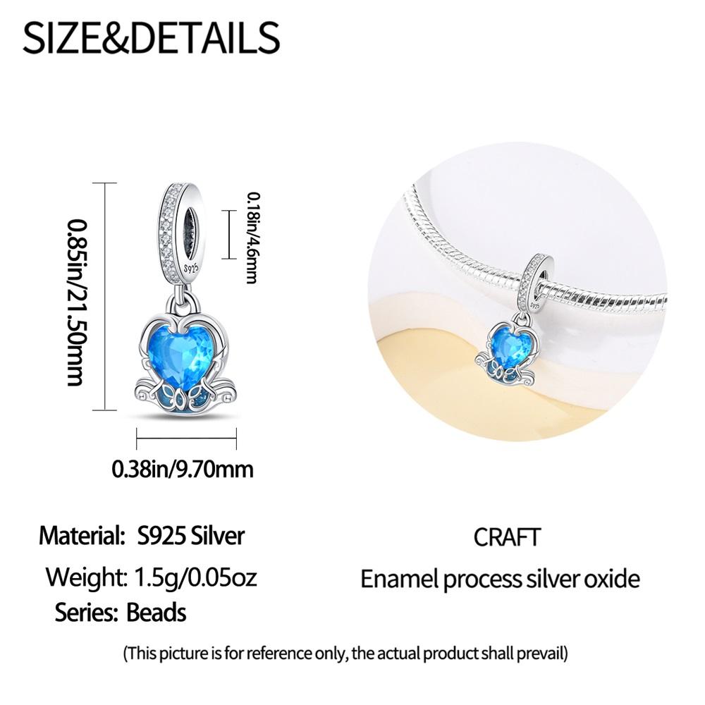 Authentic Charm Bead Charms copper Blue Swan Mirror Bead Charms Compatible With Charm Bead Charms Plata Bracelets for Women Women Jewellery Making Diy