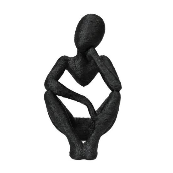 Nordic Style Ornament, Abstract Thicker Design Desktop Sculpture, 3D Printed Desk Accessory for Home Office