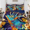Set Huse Pilote Geometrice Set Lenjerie de Pat Vârtejuri Psihedelice Ochi Microfibră Model Abstract Colorat Husa Pilotă cu Fețe de Pernă