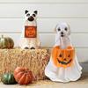 KX4B for Creative Halloween Dog for Cat Statues with Pumpkin Candy Holder Bowl Bucket Sugar Dish Resin Ornament Trick or