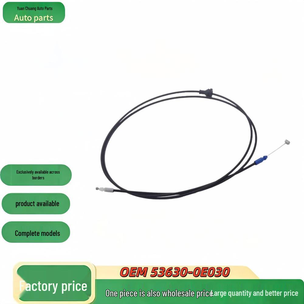 Highlander Front Hood Lock Release Cable 53630-0E030 Toyota