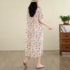 Manica corta Plus size vintage floreale nuovo in abiti da donna casual abito lungo estivo ampio