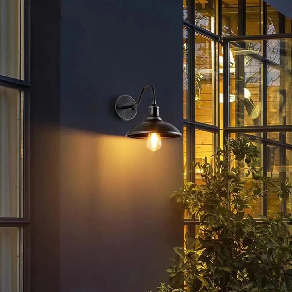 Outdoor Waterproof Wall Light Vintage Iron Art Wall Lamp with Adjustable Arm for Porch Garden Patio Corridor Lighting