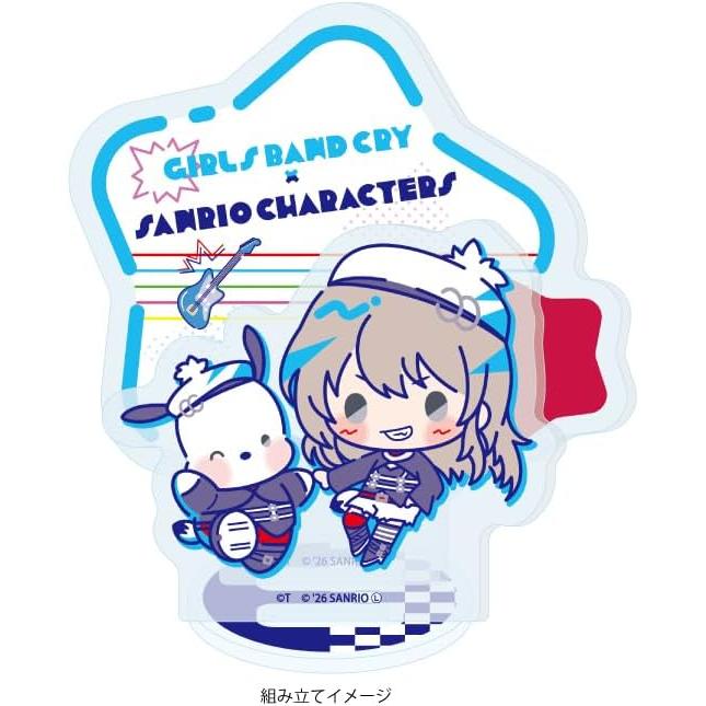 Girls Band Cry x Sanrio Characters 02 Momoka Kawaraki x Pochacco [Collaboration Illustration] Acrylic Stand Plate