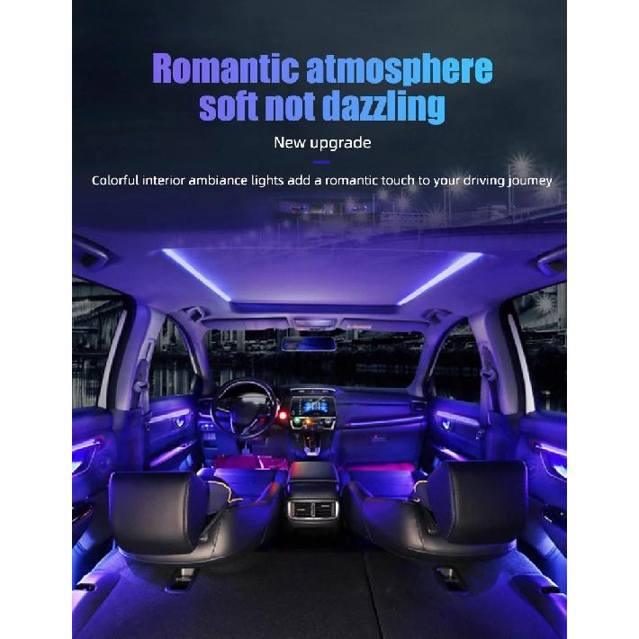 150cm Sunroof LED Strip Symphony Ambient Lamp RGB Car Roof Panoramic Skylight Ambient Streamer Lights Neon Lighting Universal