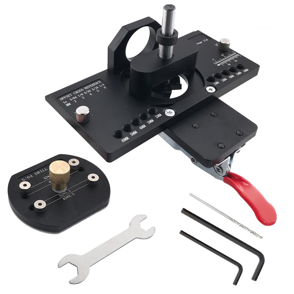 

Woodworking 35mm Hinge Hole Opener Cabinet Door Panel Hinge Hole Drilling Locator Hinge Drilling Installation Auxiliary Tool чёрный