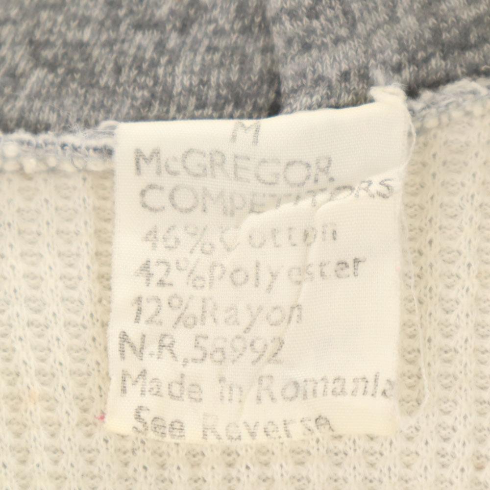 McGregor 80s Vintage Romanian Made Single Claw YKK Long Sleeve Lining Thermal Zip Hoodie Men's Used