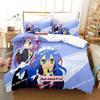 Lucky Star Konata Bedding Set Single Twin Full Queen King Size Bed Set Adult Kid Bedroom Duvetcover Sets 3D Anime Bed Sheet Set
