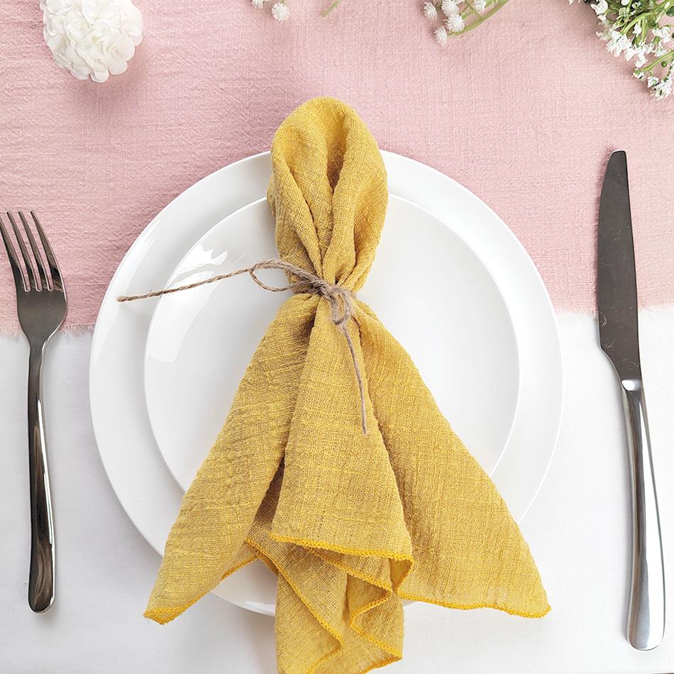 Set of 50 Cotton Cloth Napkins Gauze Fabric 30x30 Cm Factory Outlet Wedding Decor Everyday Use Dinner  Tea Towel Table  Village