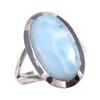 Natural Republic Larimar Edelstein 925 Sterling Silber Schmuck Ring Größe 5,5 c0P08