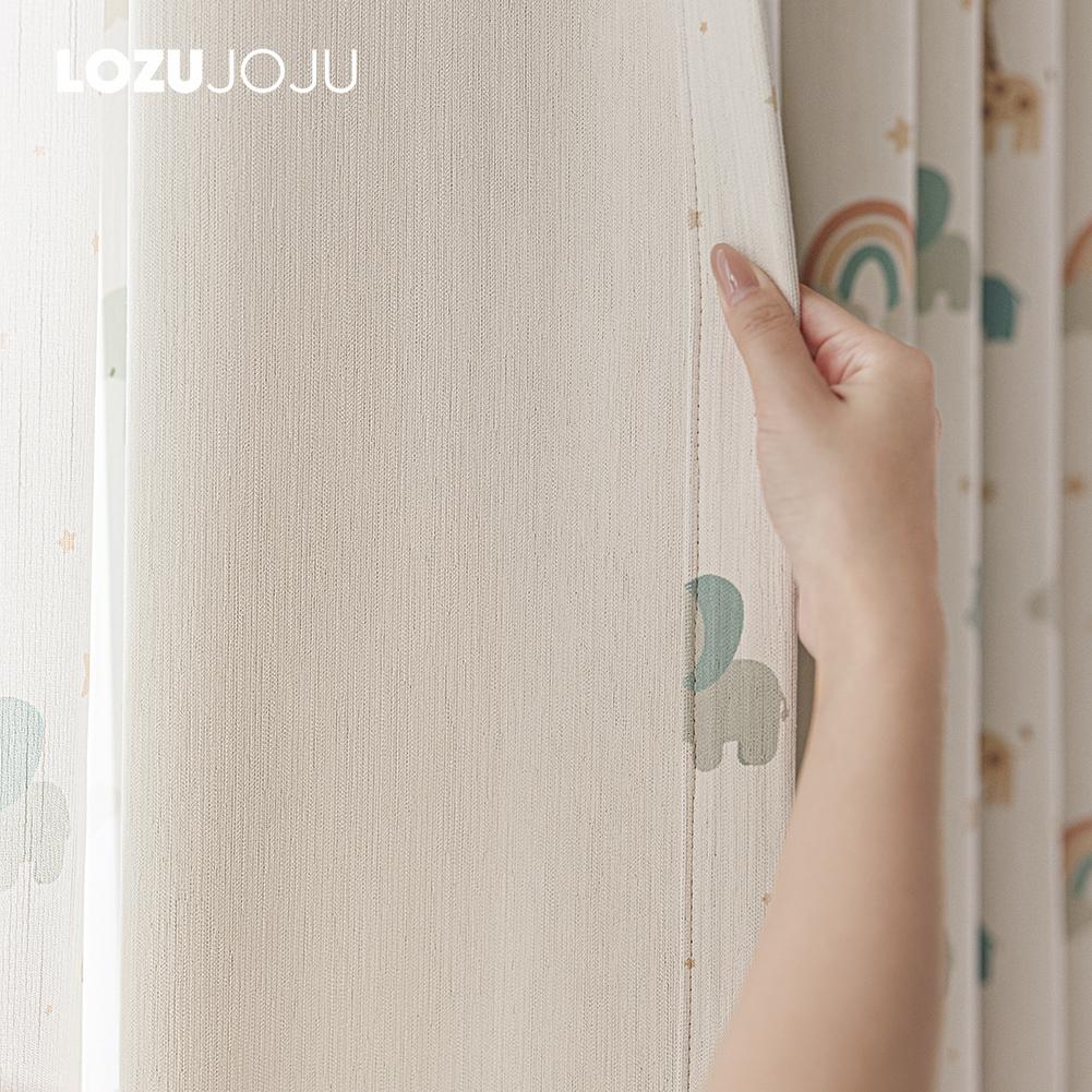 1PC LOZUJOJU 90% Blackout Curtain Rainbow Pattern Children's Cartoon Printed Curtain for Bedroom Living Room Window for Home Decor