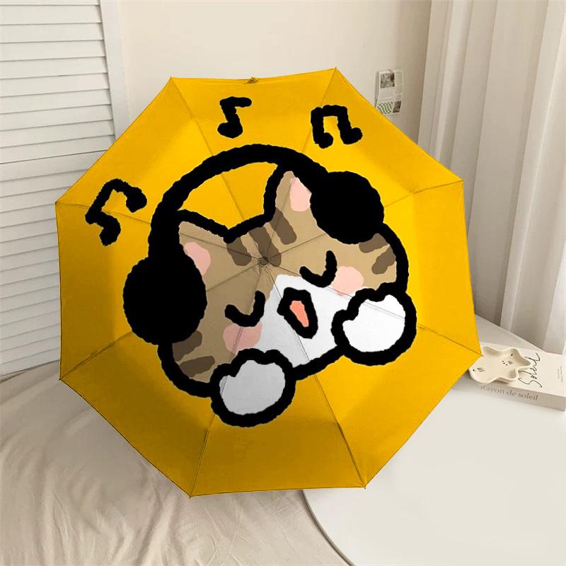 

Мелодія Мяу: Милі Котячі Навушники Музичні - Парасолька з Автоматичним Відкриттям/Закриттям, Для Вулиці Легка Міцна, Ідеальний Подарунок 025