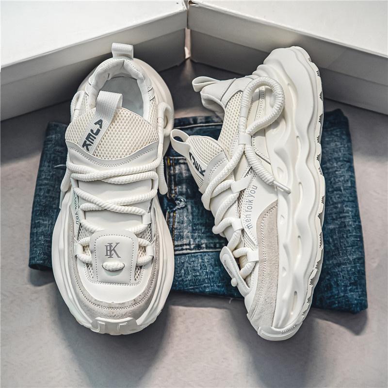 2024 Streetwear Mens Platform Sneakers Fashion Green Casual Sport Shoes Men Mesh Breathable Designer Trainer Men Chunky Sneakers