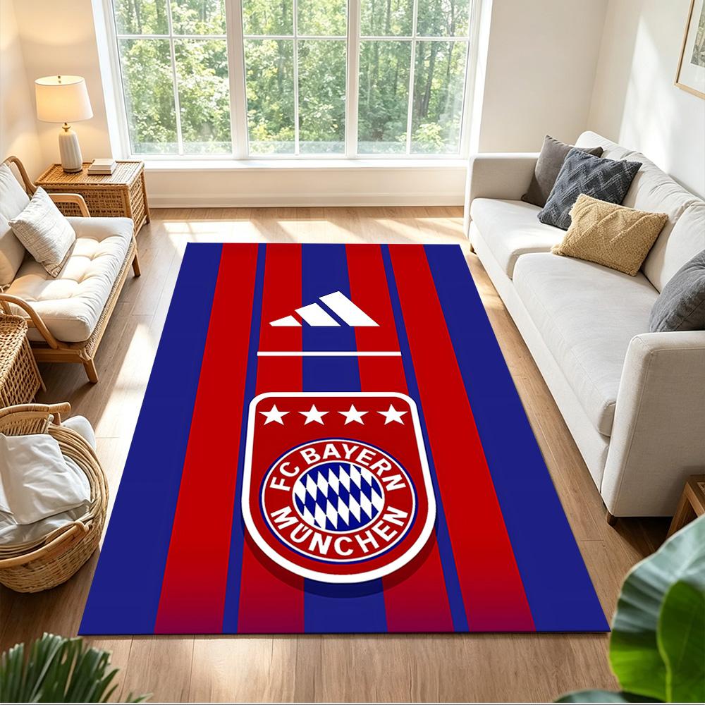 Bayern Munich Team Celebration Floor Rug Office Rug Design for Playrooms Living Rooms Hallway Kitchen Anti-slip Rug Anime Office Decor