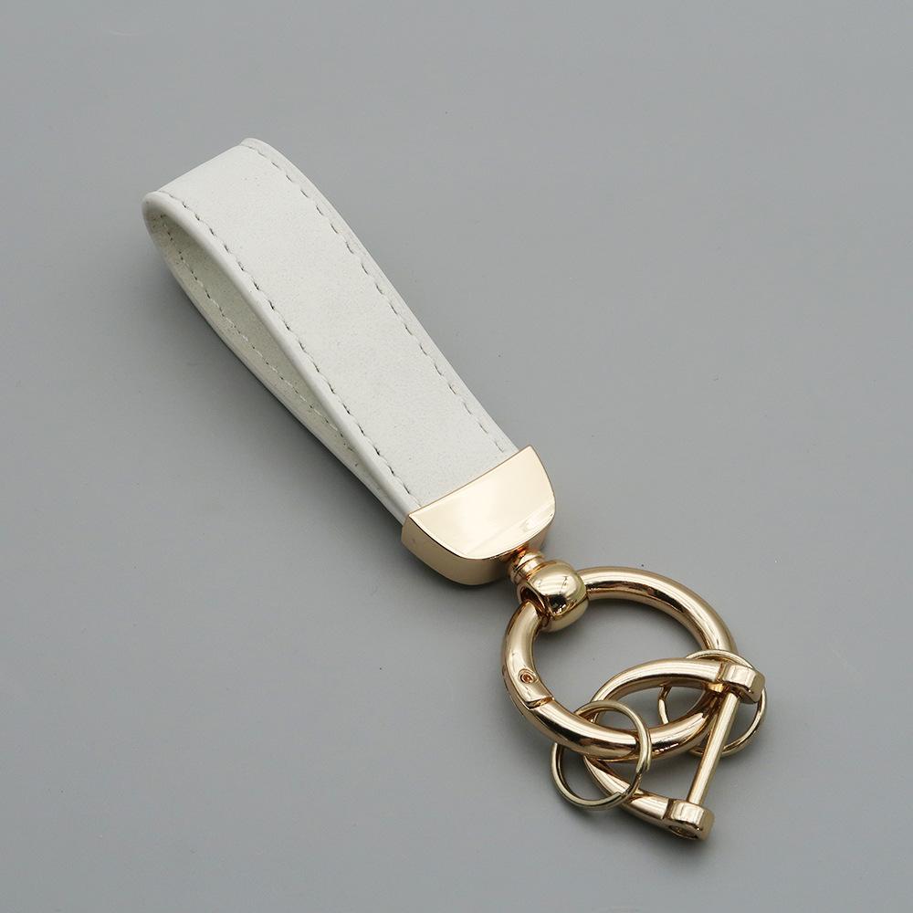 Custom LOGO Suede Leather Keychain Vintage Laser Engrave Car Key Ring Holder for Men and Women Personalized Key Chains Ring