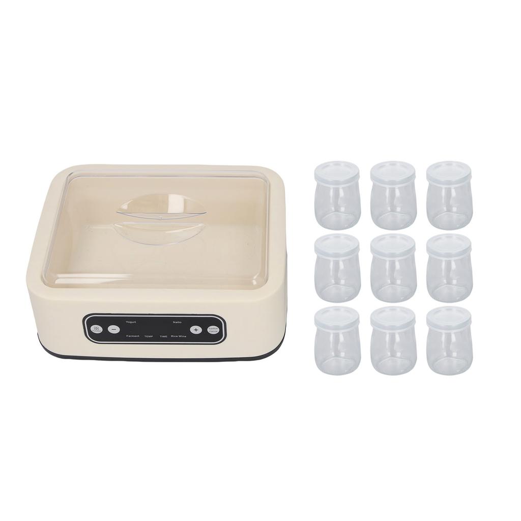 Yogurt Maker with 9 Glass Jars Multifunctional Homemade Yogurt Maker Machine for Yogurt Ice Cream