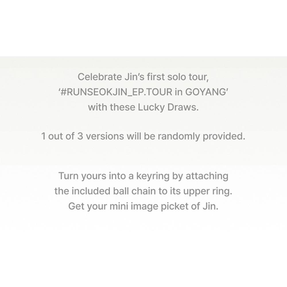 BTS JIN Šťastná loterie (RUNSEOKJIN_EP.TOUR)