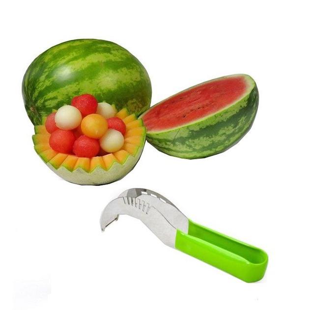 

Stainless Steel Watermelon Slicer Vegetable Fruit Melon Cutter Corer Kitchen Gad