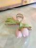 Fabric Mesh Bow Tulip Fringed Hairpin Sweet Small Fresh Simple Grab Clip Niche Design Headdress
