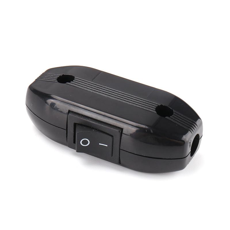 

Black Online Rocker Switch On - Off Button AC250V 6A Bedside Table Lamp Midway Led Light Wire Electric Switch 2gang 125V-250V&2-Gang