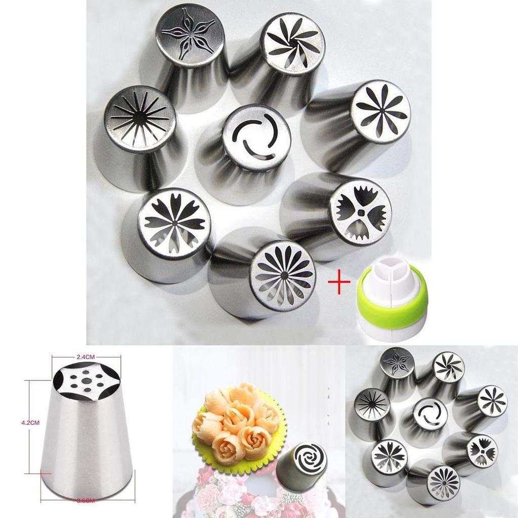 Incredibly Detailed 8pcs Set Russian Tulip Flower Icing Piping Nozzles For Baking Delights