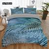 Water Wave Comforter Cover Package Rainbow Water Wave Blue Sky White Cloud Reflection Bed Cover Package Fine Microfiber King Size Queen Size Size
