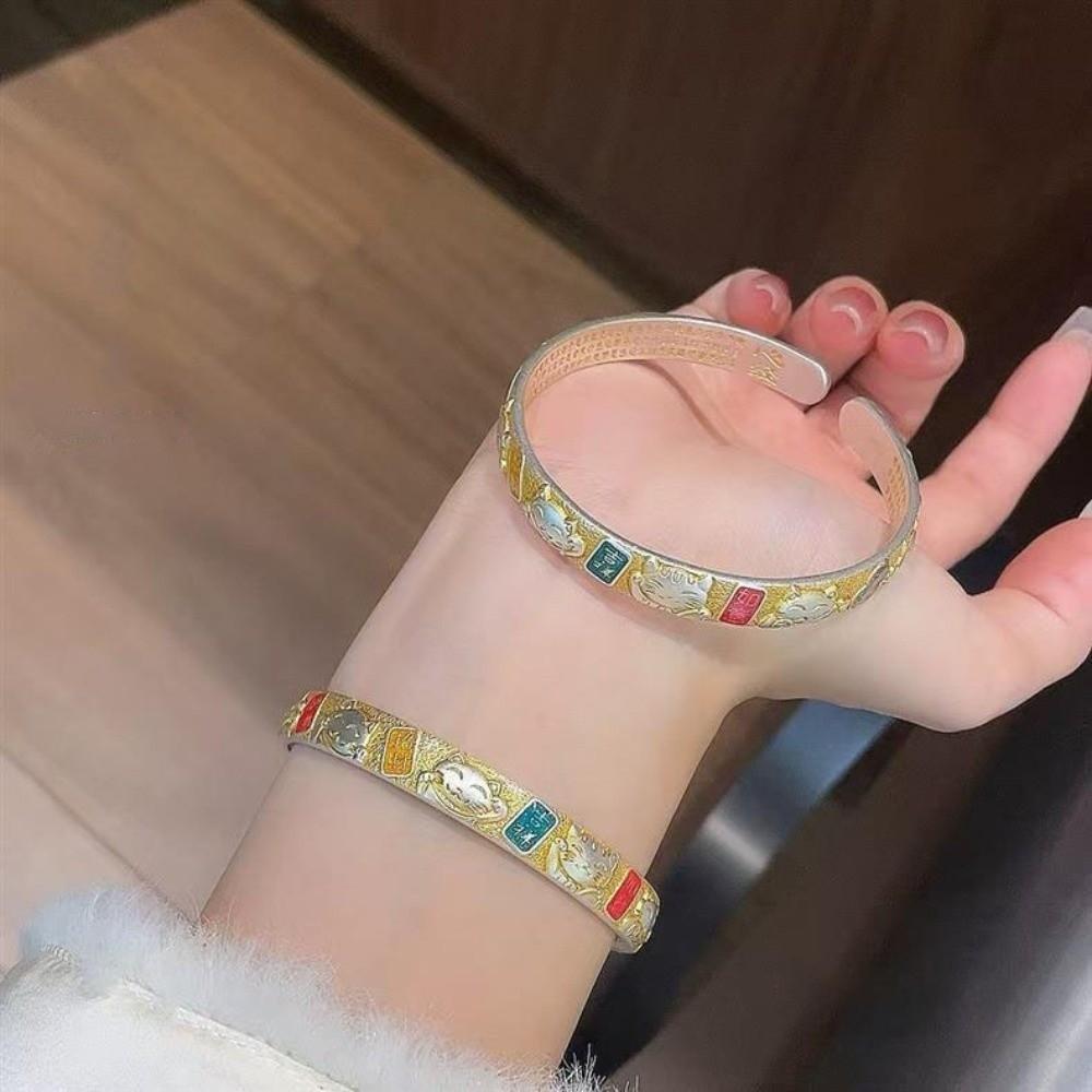 Ethnic Style Women's Hand Bracelet Traditional Chinese Cloisonne Bracelet Enamel Bracelet  Gift