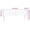 Headboard with Ears Pink 203x16x78 88 Cm Velvet
